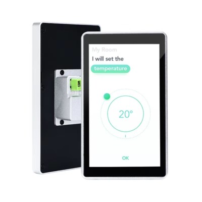 5-Inch Luxury Aluminum Touch Control Panel Smart Home with WiFi in-Wall Bracket