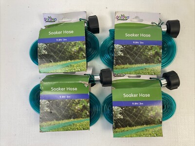 New Lot Of 4 SOAKER HOSE 118''/3M  Almost 10 Foot Hose Lightweight Garden