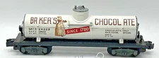 Gilbert American Flyer 24323 Bakers Chocolate Tank Car w/Gray Ends - No Platform
