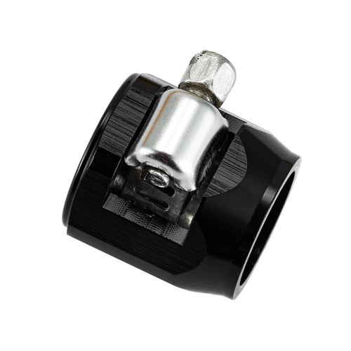 Black -6 AN Hex Hose Finisher Fitting W/ Worm Gear Clamp 6AN Or 3/8" Hose - Imagen 8 de 10