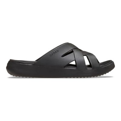 New CROCS Womens GETAWAY WEAVE SLIDE 210788-001 BLACK W 5-9 TAKSE