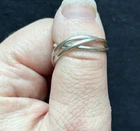 Sterling Silver Size 9 Triple Band Interlocked Fidget Rolling Ring