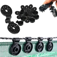25 Pcs Black Shade Cloth Heavy Duty Lock Grip, Removable and Reusable Shade C...