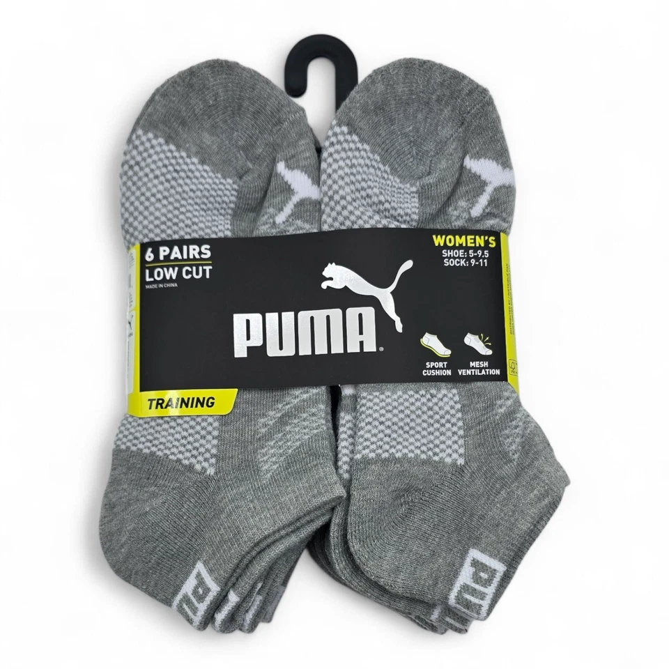 Puma Mujer Corte Bajo Multicolor Calcetines Deportivos Cojín y Ventilación Malla Foto 2 de 4