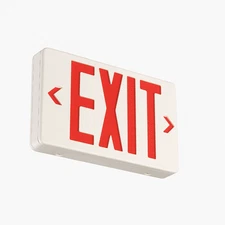 LED Exit Sign with Battery Back Up Red Double Sided Only 100V-277V DM-EM114