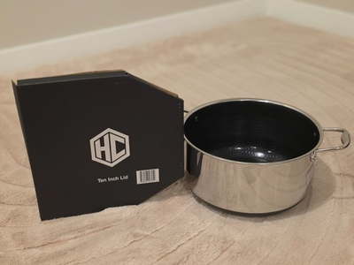 #ad #ad HEXCLAD Non Stick 8 QUART STOCK POT Pan w Glass Lid Cookware 10” BRAND NEW $99.95