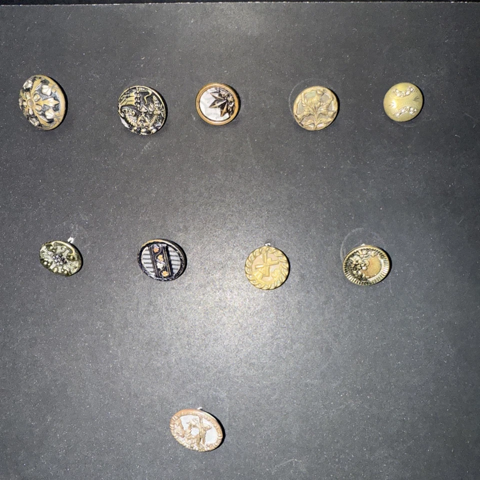 Hermoso Lote de Botones Antiguos Tarjeta #70 Foto 3 de 3
