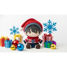 Cute Christmas Festive Doll Digital AI Art 4x6 Holiday Kids Photo