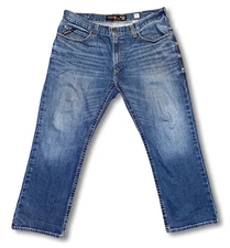 Ariat FR Jeans Men's 38x30 M4 Relaxed Boot Cut Denim Workwear Western 19 ATPV