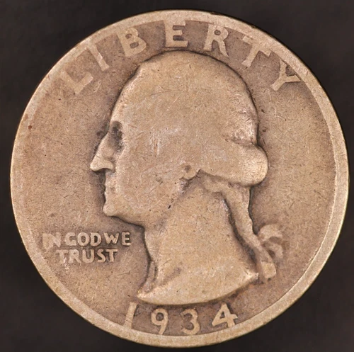 1934 D WASHINGTON QUARTER FROM AN OLD COLLECTION | LOT BB-148