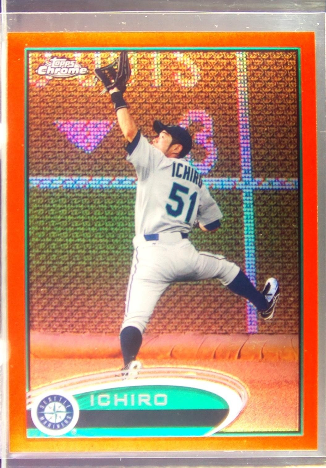 2012 Topps Chrome Ichiro Suzuki Orange Refractors #100 Mariners