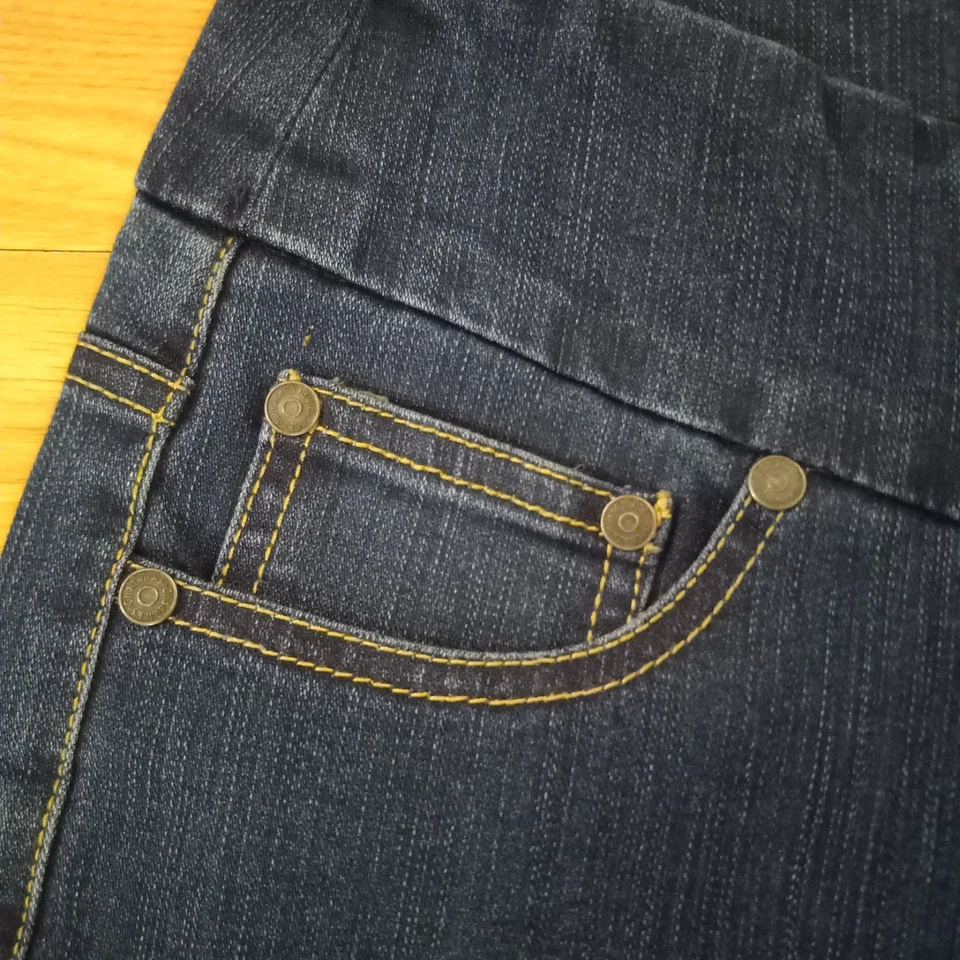 全新 Chadwicks 女式深色水洗牛仔裤,尺寸 14,弹力腰围,无拉链宽腿袋 — 第 3/4 张图片