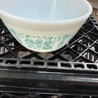 Pyrex Amish Butterprint 1.5 Quart Mixing Bowl Turquoise Blue Style 402 MINT