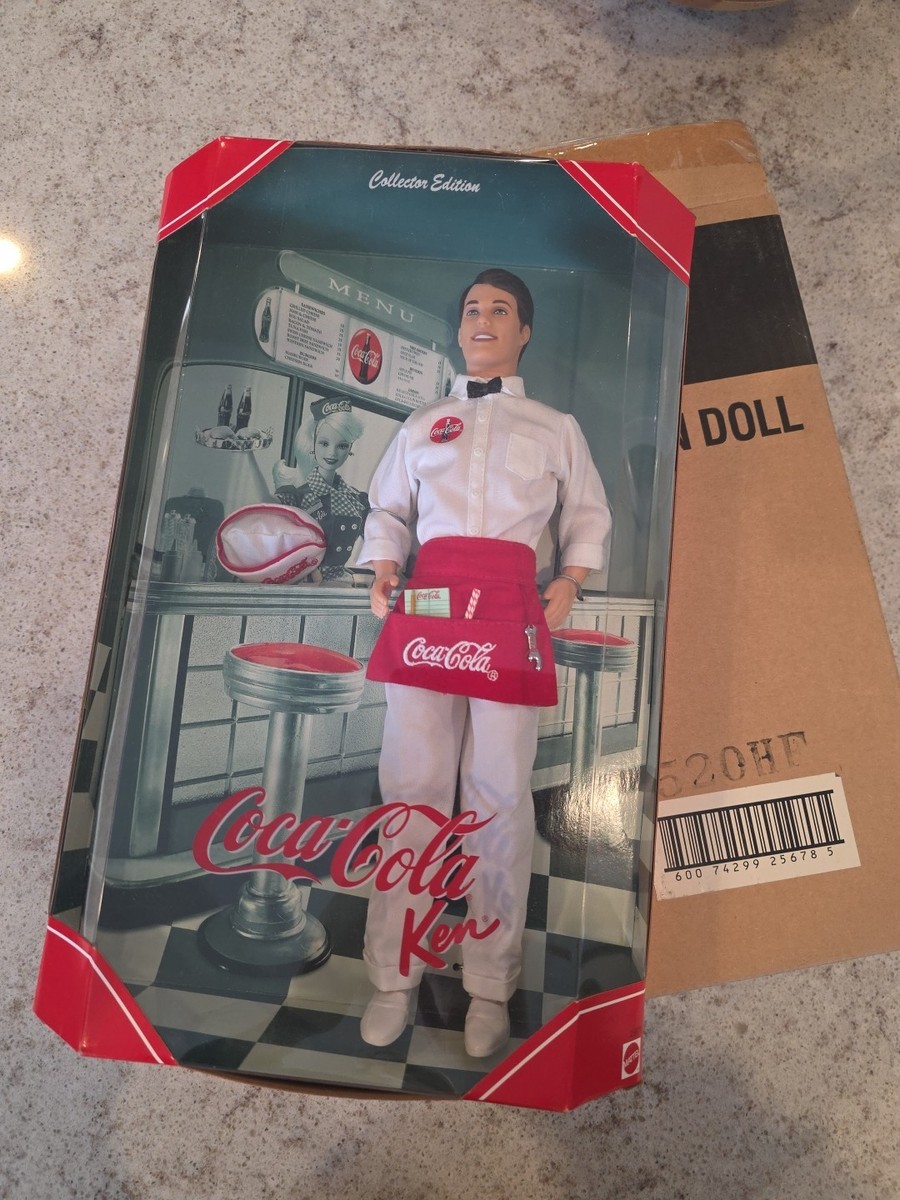 Coca-Cola KEN Barbie Doll 1999 #25678 NRFB Soda Fountain Jerk New