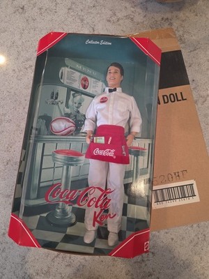 Coca-Cola KEN Barbie Doll 1999 #25678 NRFB Soda Fountain Jerk New