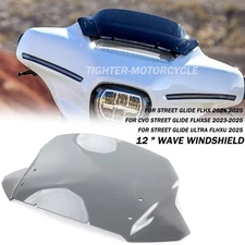 For Harley Street Glide FLHX 2024 2025 12" Flared Windshield Wind Screen Shields