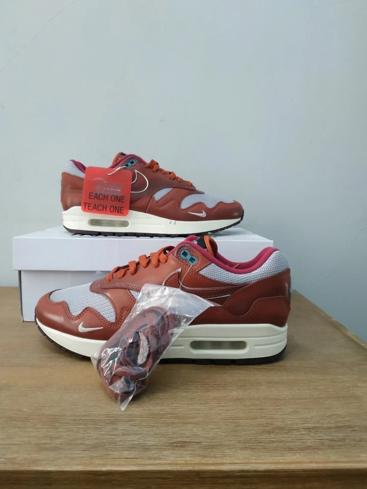 NIKE AIR MAX 1 PATTA DARK RUSSET UK8  - Imagen 2 de 4