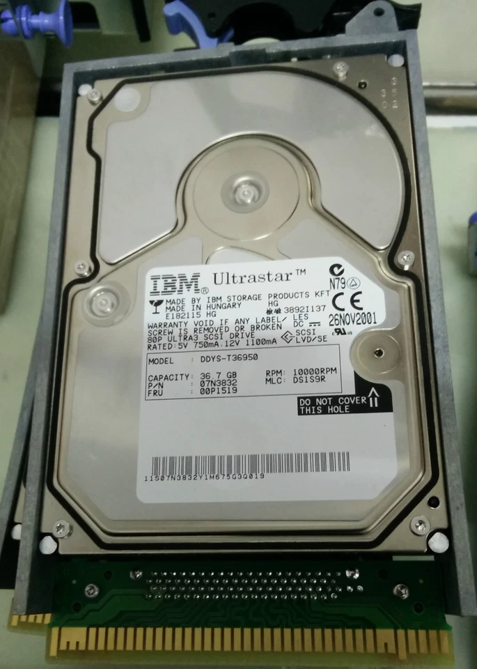 IBM 00P1519 07N3832 36.7GB RS6000 U3 SCSI 10K 7025-F80 7025-6F1 Hard Disk Drive - Image 2 of 2