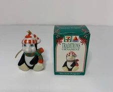 7 Eleven Citgo Traditions Christmas Ornament Precious Penguin 1993