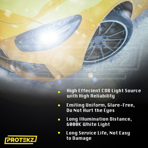 9005 LED Headlight Bulbs Kit 7200LM 60W 6000K Xenon White HB3 Car & Truck Parts - Picture 7 of 12