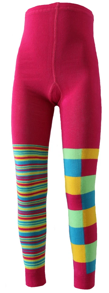 verrückt bunte Kinderleggings kariert geringelt gepunktet - Bild 1 von 1