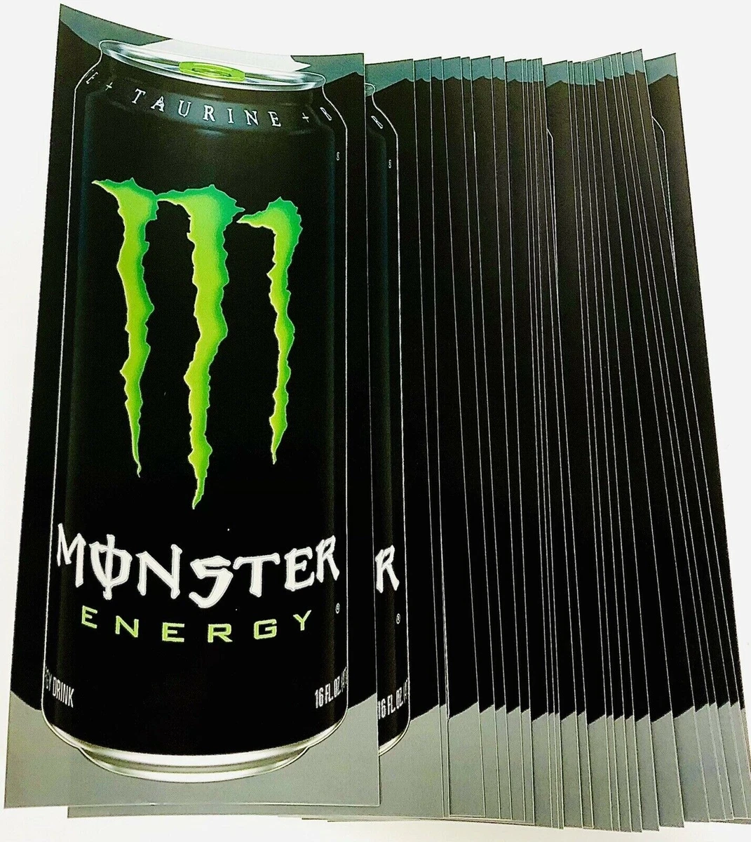 25 Pack Monster Energy Can Stickers Decals 4 Width x 11 Height New