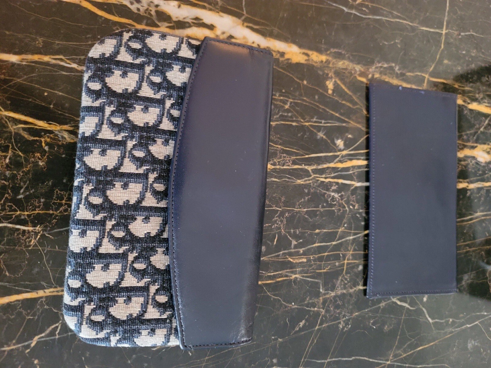 Portefeuille monogramme en toile vintage authentique Dior