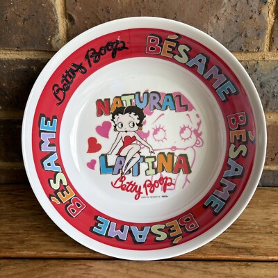 Betty Boop Natural Latina Bésame Melamine Serving Bowl 2007 READ