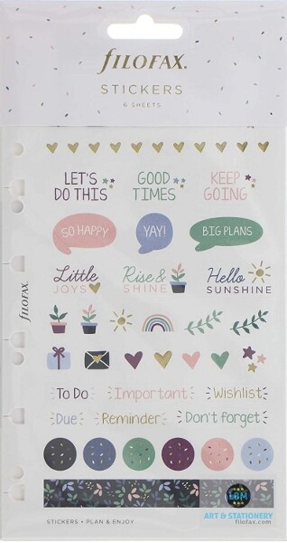 Filofax Garden Assorted Stickers (Personal A5) Multifit Refill 132741