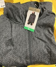 Mondetta Women's Half Zip Jaquard Popover Sweatshirt Jacket Black Combo XL NWT