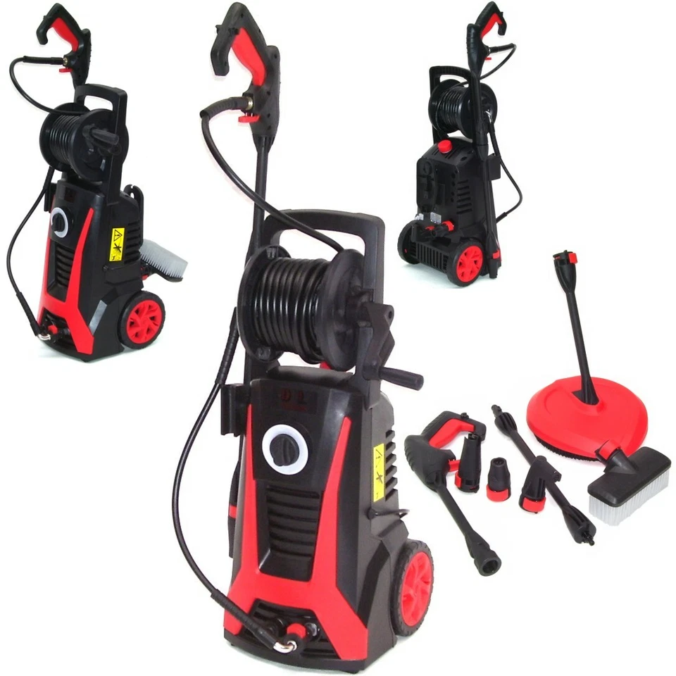 Hochdruckreiniger 2500W Schlauchtrommel 8m Schlauch Flächenreiniger Dampfstrahle