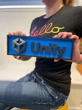 UNITY engine (2021-latest) 3D printed game console placard, multi-color