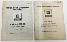 Mixed Lot Of 2 General Motors Factory Original Truck Unit Repair Manuals 1975