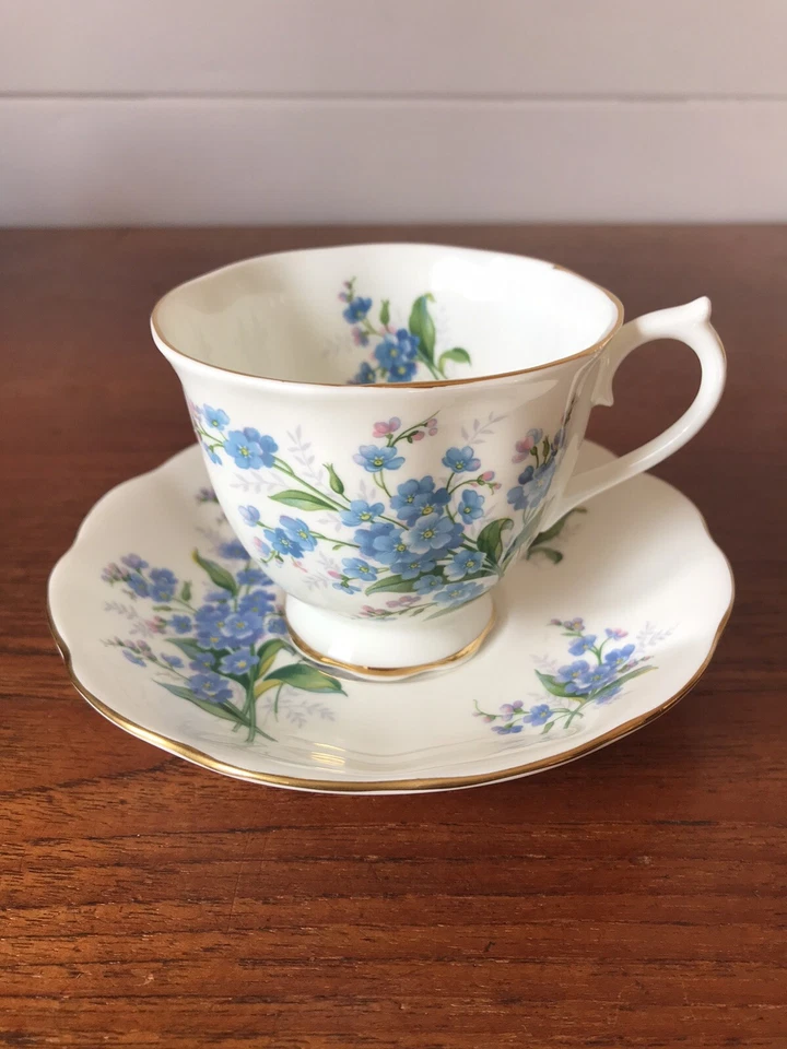 Vintage Royal Albert Forget Me Not Tea Cup And Saucer Duo Made In England - image 2 of 4