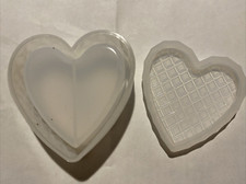 Silicone Heart Box Mold Soap Candle DIY Clay Resin New Unused