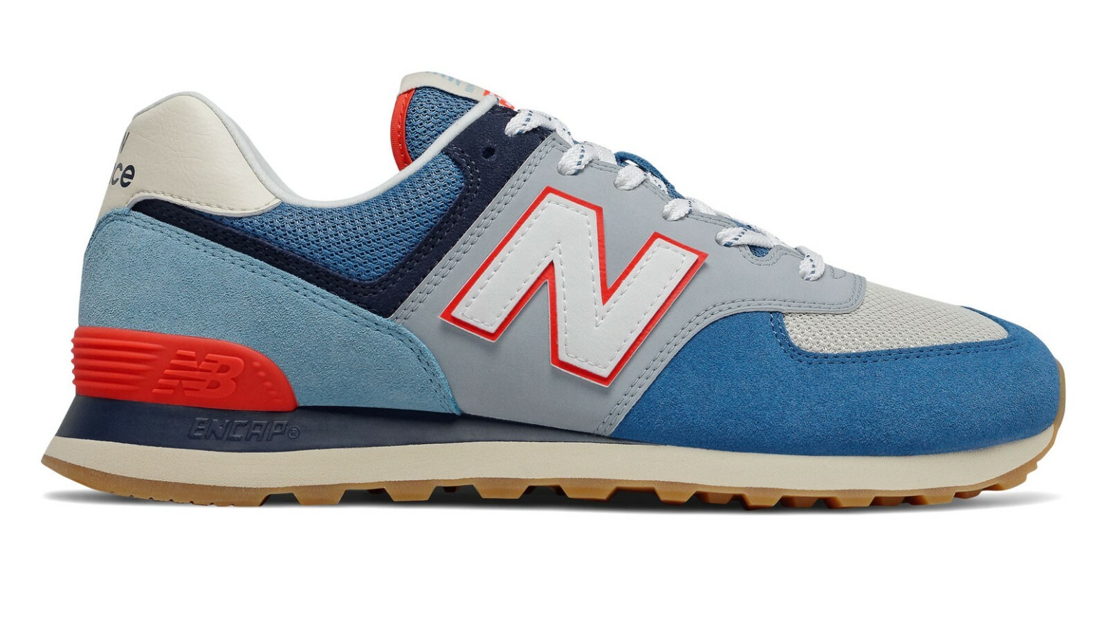 new balance 574 varsity gold with mako blue