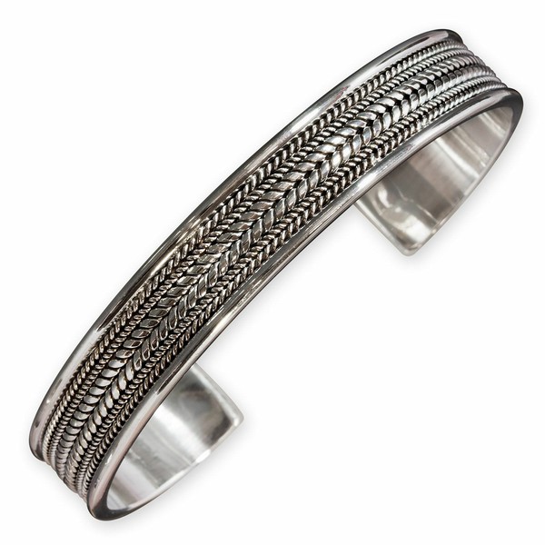Armreif Armspange 925 Silber Kelten Damen Herren Schmuck Verstellbar-image