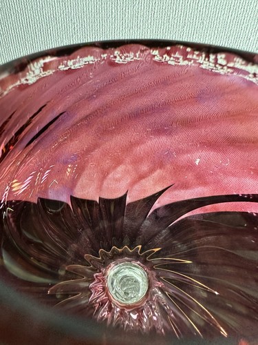 Vintage Pilgrim ? Cranberry Glass Swirl Sherry/Port Wine/Cordial Stem Glasses - 第 14/14 張圖片