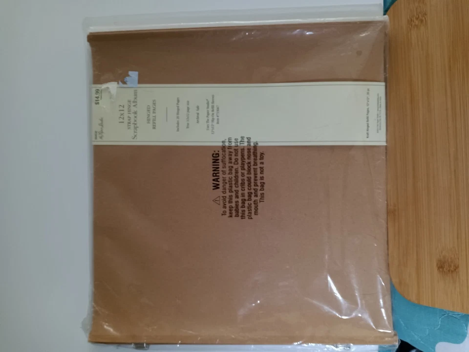 Álbum de recortes The Paper Studio 12x12 páginas de recarga con bisagras-paquete/20-Kraft-MIOP Foto 3 de 3