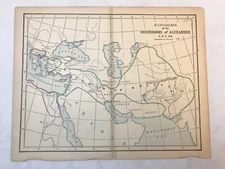 Successors of Alexander Map Colored Kingdom Territories CBC 300 8.25x6.5in