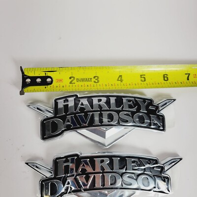 Yecnecty-Autocollants De Moto Chromés 3D Pour Harley Davidson