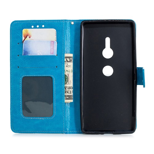 PU Leder Flip Geldbörse Etui Abdeckung für Sony Xperia L1 L2 XZ1 XZ2 XZ3 XA1 XA2 XA3 - Bild 15 von 22