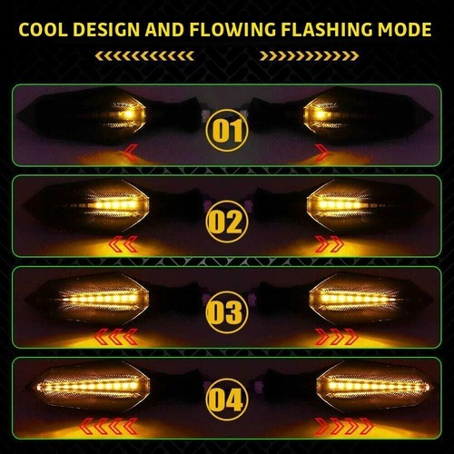 LED Turn Signal Sequential Flowing Brake Lights For Motorcycle Yamaha MT07 FZ-09 - Picture 9 of 11