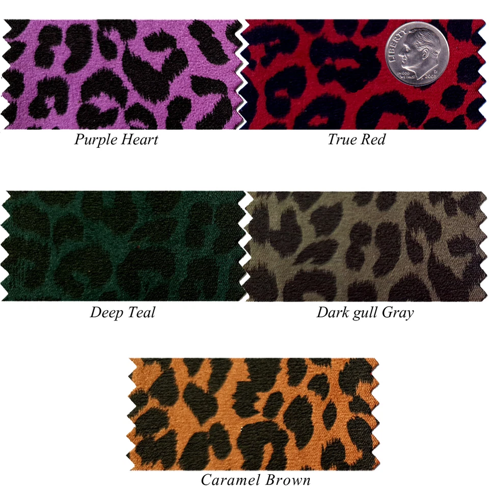 Animal Guepardo Tigre Imitación Cierva Gamuza Tela Ropa Chaqueta Faldas Pantalones Zapato 58"w Foto 2 de 3