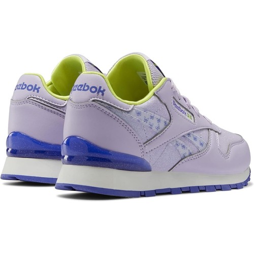 NUOVE scarpe da bambino Reebok classiche in pelle viola taglia 3 anni HR0647 ragazze in età prescolare - Foto 3 di 8