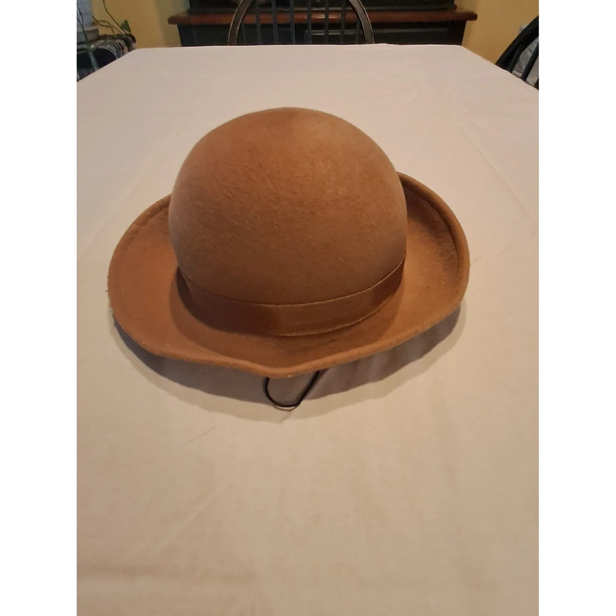 SuperDuper Womens Black Felt Bowler Fedora Hat Made in Italy Packable Size 56 Amazon.com: CXQRR Black Bowler Derby Hat Short Rolled Brim  main image 2