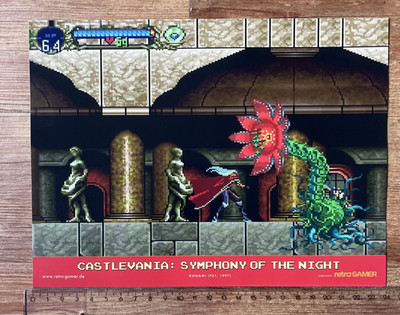 RETRO GAMER Kunstdruck RAR: CASTLEVANIA: Symphony of the Night ca. 24cm x 18cm