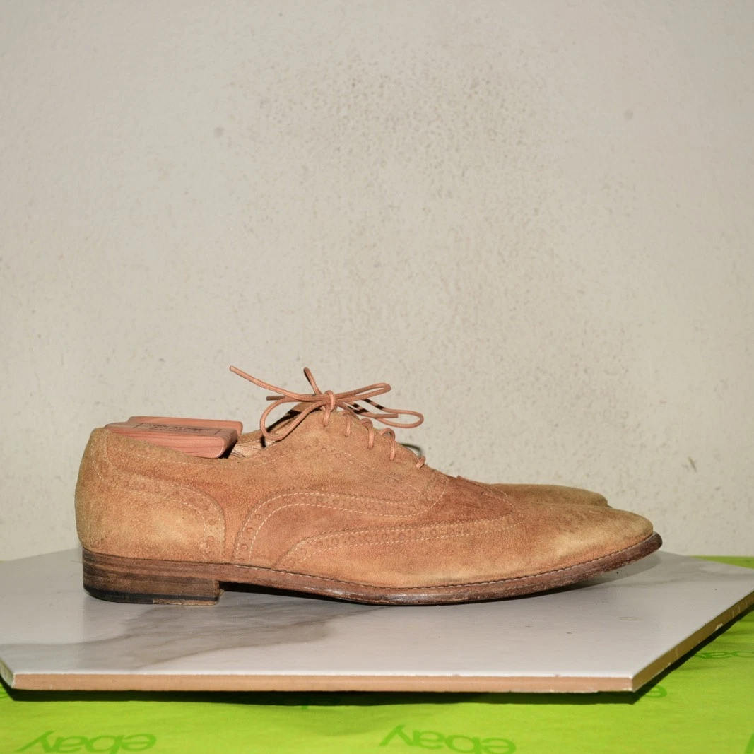 Paul Smith London Luxury Brown Suede Leather Oxford Derby Italian Shoes Size 12 Paul Smith Suede Brown Dress Shoes for Men for sale | eBay main image 3