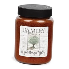  BMS-39807 Family We Grow Stronger Together Buttered Maple Syrup Jar Candle, 