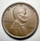 1909 LINCOLN CENT   AU/UNC  #2087